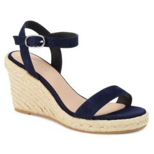 EUC Stuart Weitzman Teddi Espadrilles - Navy Blue - Women's Size 9.5B / EU 40